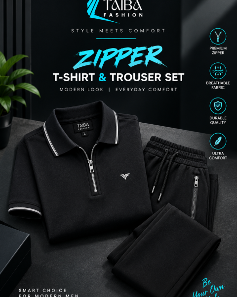 Zipper polo and Pant
