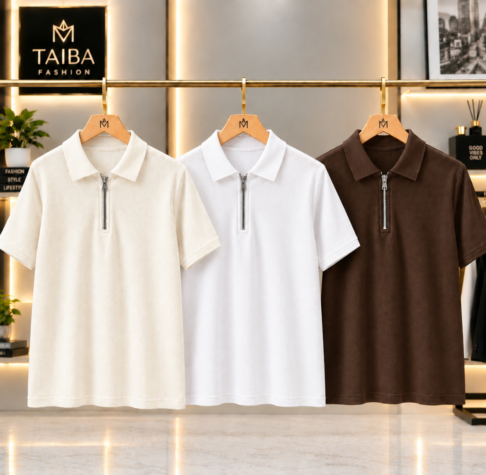 Zipper 3piecs(Cream+white+coffee)