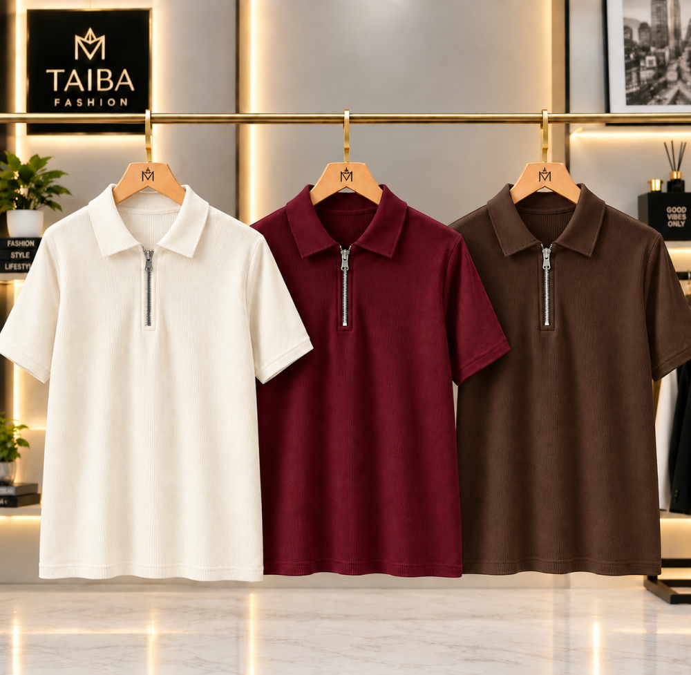 Zipper 3piecs(cream+marron+coffee)
